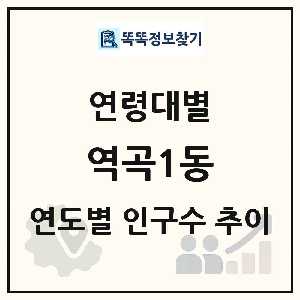 역곡1동 생애주기별 인구수 링크 그림